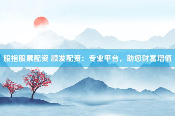 股指股票配资 顺发配资：专业平台，助您财富增值