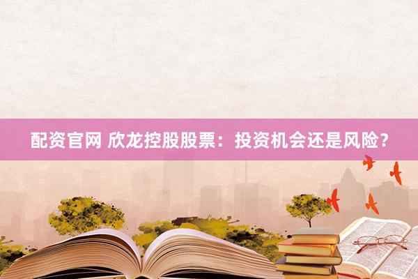 配资官网 欣龙控股股票：投资机会还是风险？