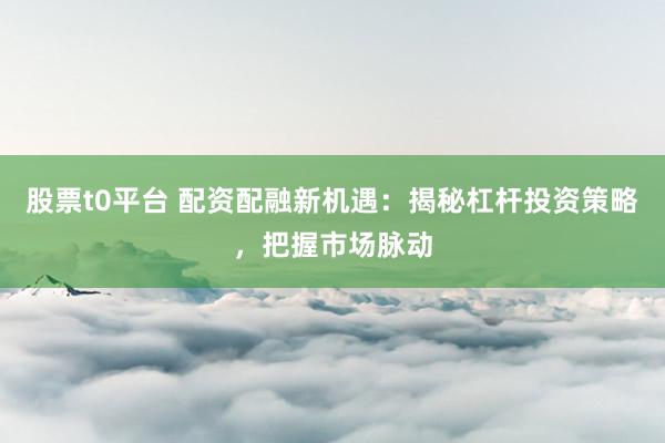 股票t0平台 配资配融新机遇:揭秘杠杆投资策略,把握市场脉动