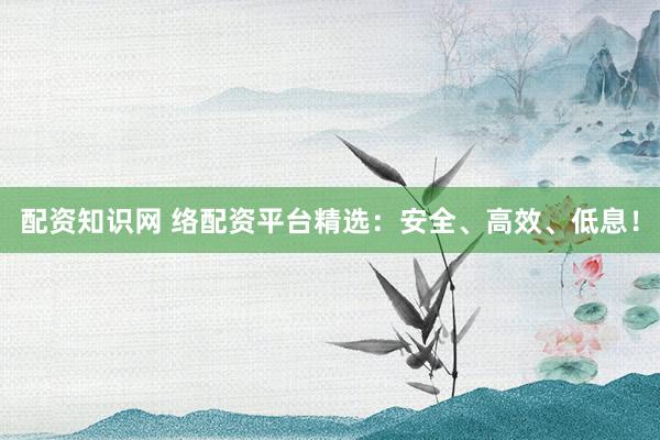 配资知识网 络配资平台精选：安全、高效、低息！