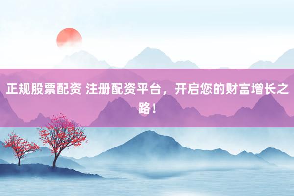 正规股票配资 注册配资平台，开启您的财富增长之路！
