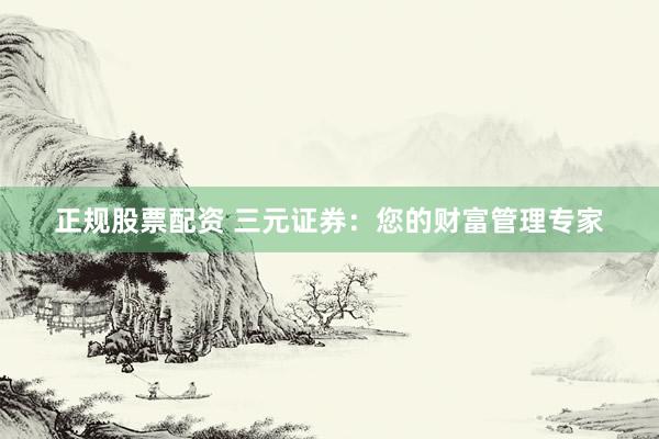 正规股票配资 三元证券：您的财富管理专家