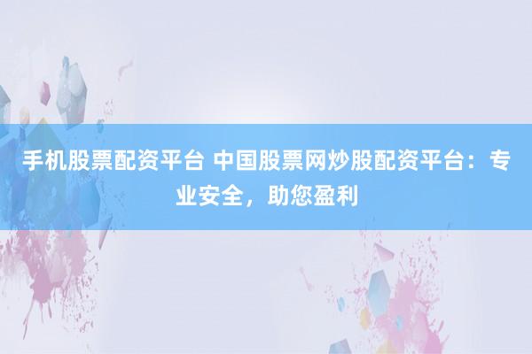 手机股票配资平台 中国股票网炒股配资平台：专业安全，助您盈利